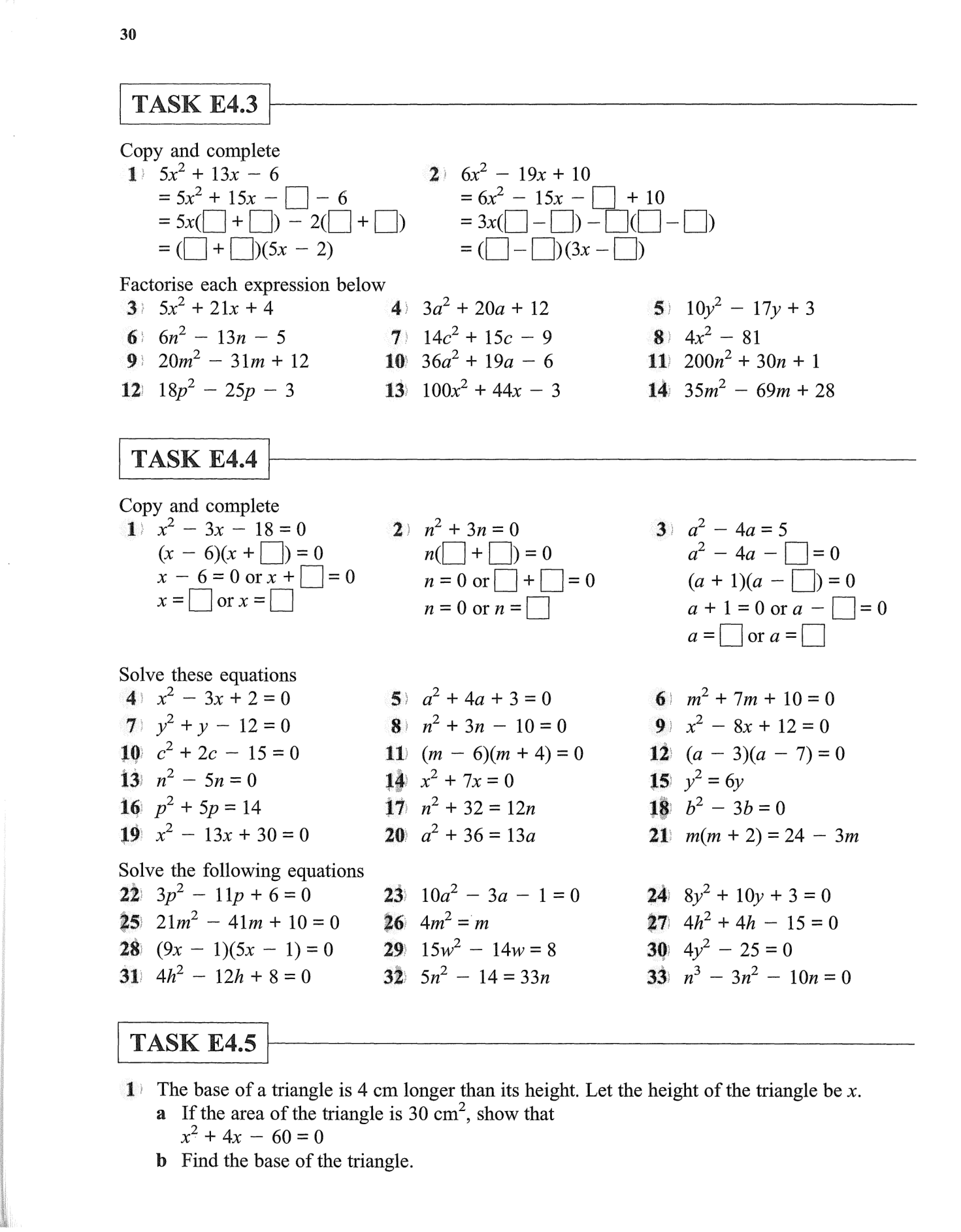 Essential Mathematics for GCSE - Higher - Homework Book